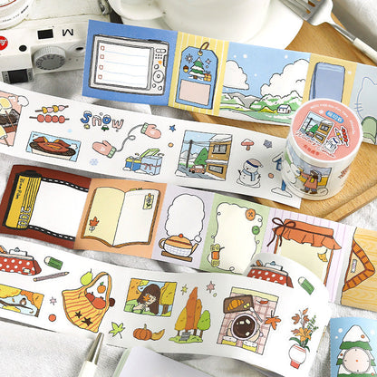 Seasonal Tales Series Die Cutting Writing Paper Tape