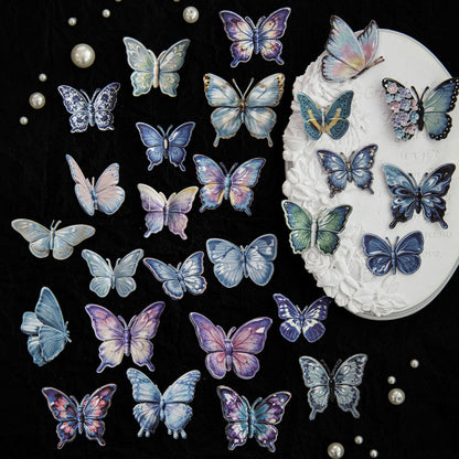 Butterfly Ceramic Gallery Series Sticker featuring butterfly designs for journaling, scrapbooking and collage