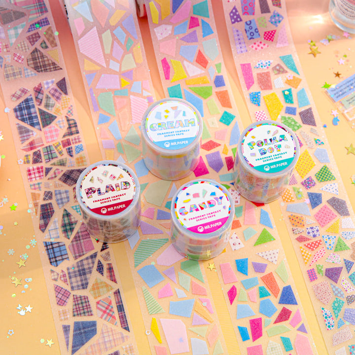 Fragment Fantasy Series Die Cutting Flash PET Tape featuring fantasy designs for journaling, scrapbooking and collage