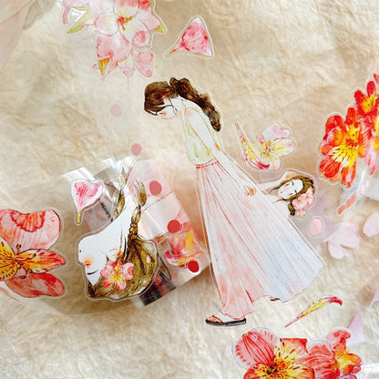 5cm*166cm Complexion Die Cutting Washi/PET/Fog PET Tape for journaling, scrapbooking and collage