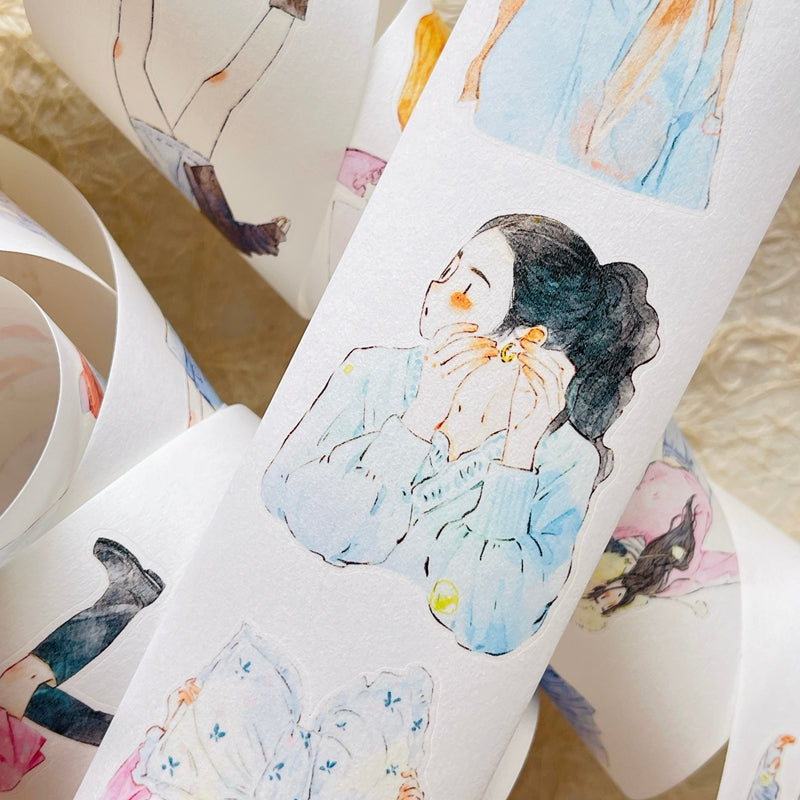 Whole Roll 5cm*10m Little happiness Die Cutting Washi/PET/Fog PET Tape for journaling, scrapbooking and collage