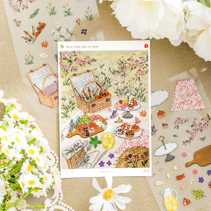Slow Life Corner Series 3D Sticker for journaling, scrapbooking and collage