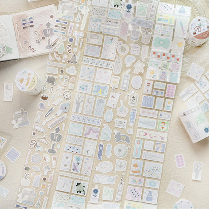 Collection of Stars Series Die Cutting Synthetic Paper Tape featuring star designs for journaling, scrapbooking and collage