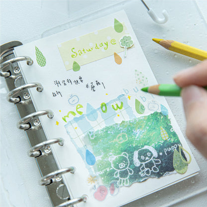 Rainy Season Series Die Cutting PET Tape featuring sea, and rain designs for journaling, scrapbooking and collage