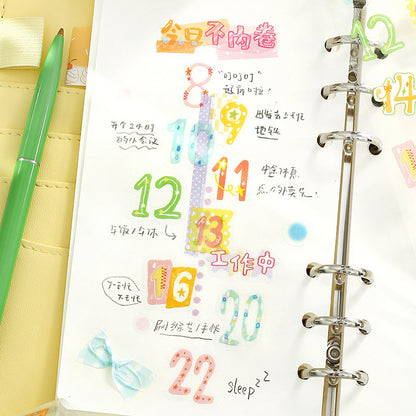 Colorful Fun Words Series Die Cutting PET Tape featuring color designs for journaling, scrapbooking and collage