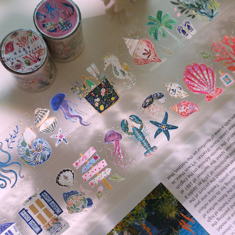 5cm*100cm Ocean Market Die Cutting PET Tape