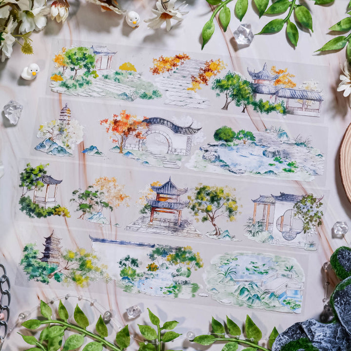 5.5cm*100cm Spring is in full bloom PET Tape featuring spring designs for journaling, scrapbooking and collage