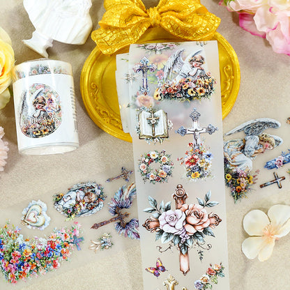 Light Of Faith Fog PET Tape featuring light designs for journaling, scrapbooking and collage