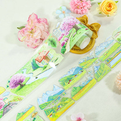 Mountains Stretch PET Tape for journaling, scrapbooking and collage