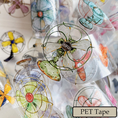 Whole Roll 5cm*5m Electric Fan Die Cutting Washi/PET/Fog PET Tape