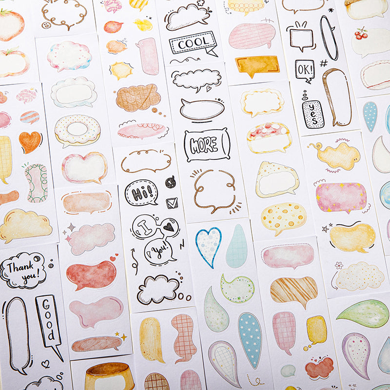 Notes Boxes Series Sticker Book featuring book designs for journaling, scrapbooking and collage