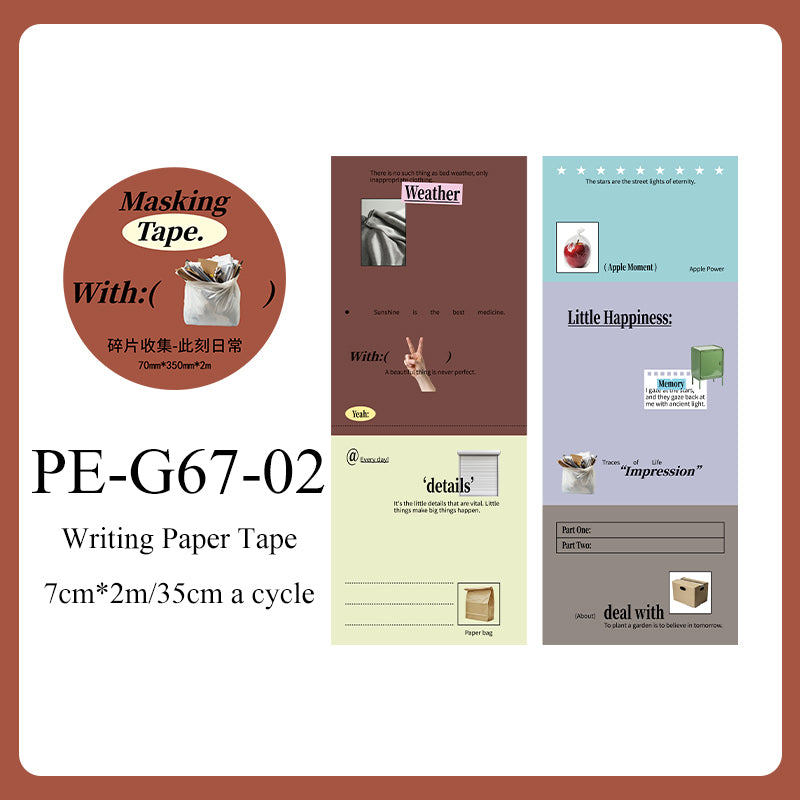 Fragment Collection Series Writing Paper Tape