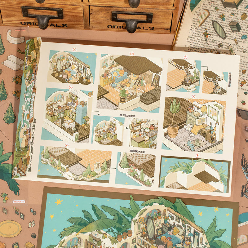 World Collection Series 3D Sticker for journaling, scrapbooking and collage