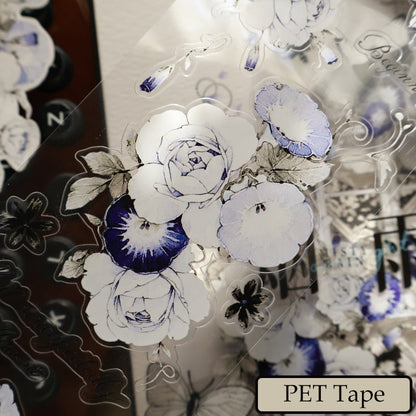 Blue Window flowers Die-Cutting Washi Tape - Sample 120cm