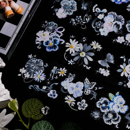Whole Roll 6cm*5m Colorful Flower Die Cutting PET Tape