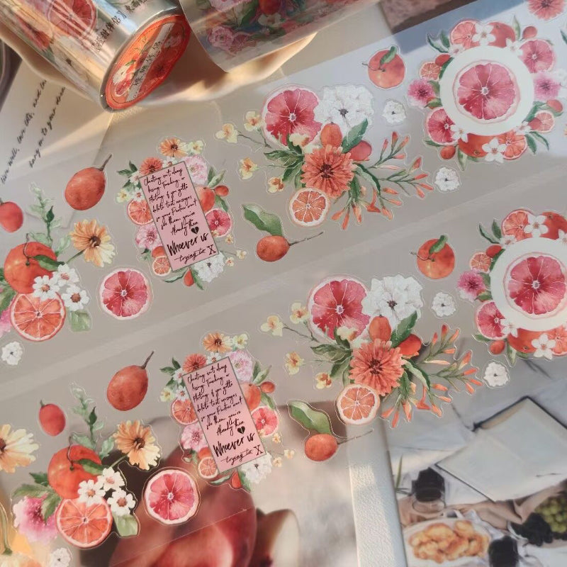 6cm*60cm Orange Sweet Companion Die Cutting PET Tape featuring sweet, and orange designs for journaling, scrapbooking and collage
