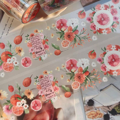 6cm*60cm Orange Sweet Companion Die Cutting PET Tape featuring sweet, and orange designs for journaling, scrapbooking and collage