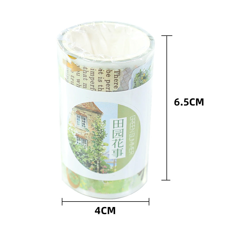 Country Flower Events Die Cutting Fog PET Tape featuring flower designs for journaling, scrapbooking and collage