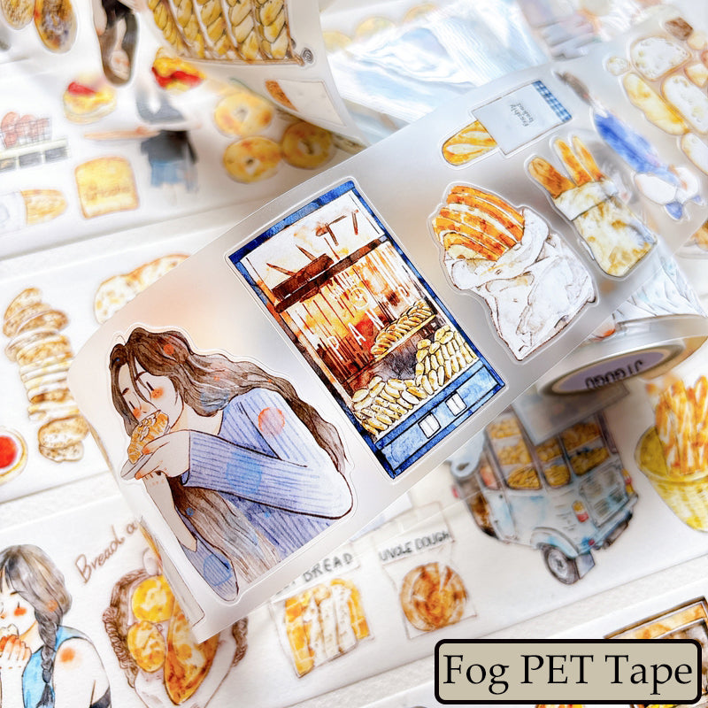 6cm*166cm Bread Girl Die Cutting Washi/PET/Fog PET Tape