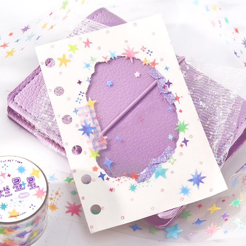 Variegated Small Fragment Series Die Cutting PET Tape for journaling, scrapbooking and collage