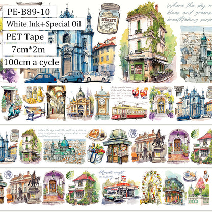 Travel notes PET Tape for journaling, scrapbooking and collage