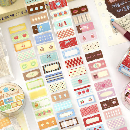 Afternoon Tea Melody Series Die Cutting Writing Paper Tape featuring tea designs for journaling, scrapbooking and collage