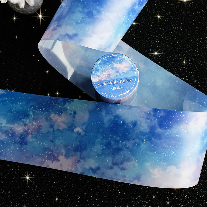 Night Island Starlight Series PET Tape featuring island, star, and light designs for journaling, scrapbooking and collage