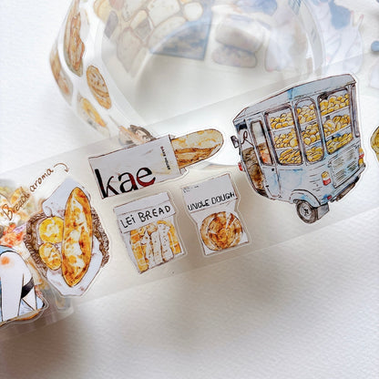 6cm*166cm Bread Girl Die Cutting Washi/PET/Fog PET Tape