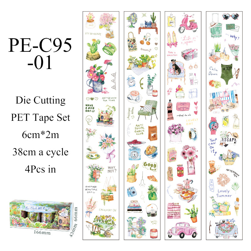 The feeling of life series Die Cutting PET Tape Set
