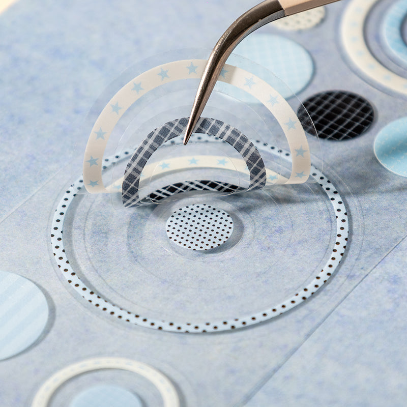 Circles And Dots Series Die Cutting PET Tape featuring dot designs for journaling, scrapbooking and collage