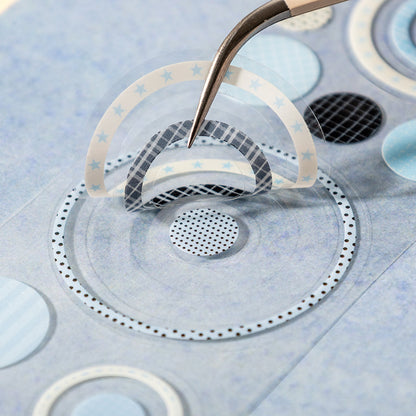 Circles And Dots Series Die Cutting PET Tape featuring dot designs for journaling, scrapbooking and collage