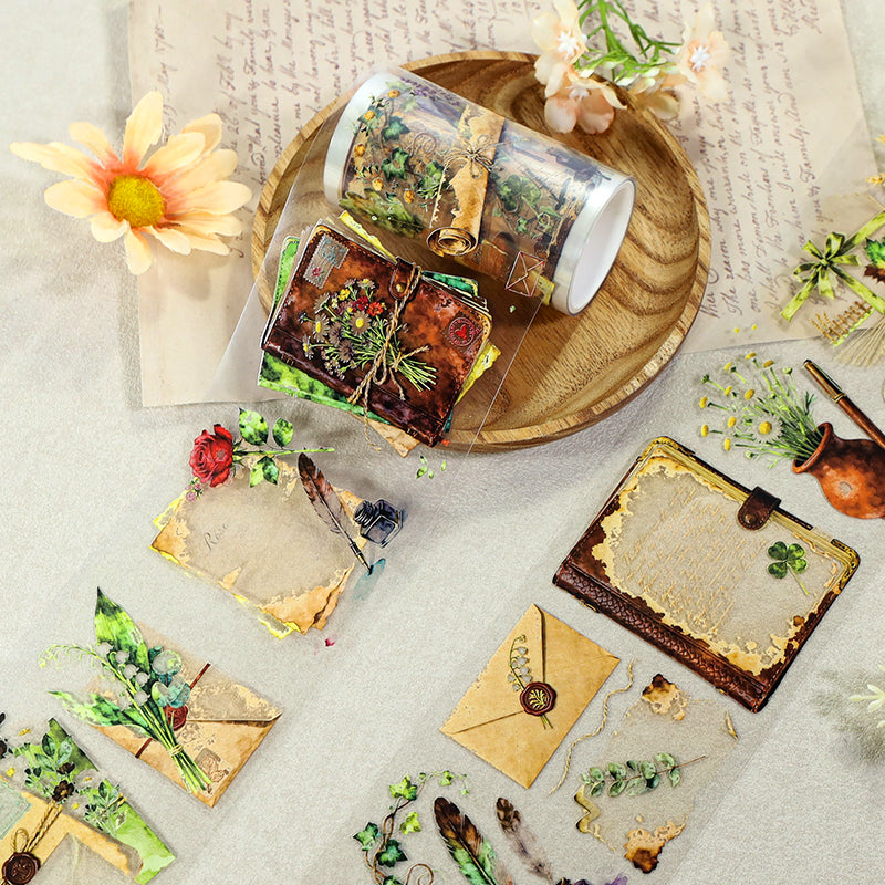 Summer Letter PET Tape featuring summer, and letter designs for journaling, scrapbooking and collage