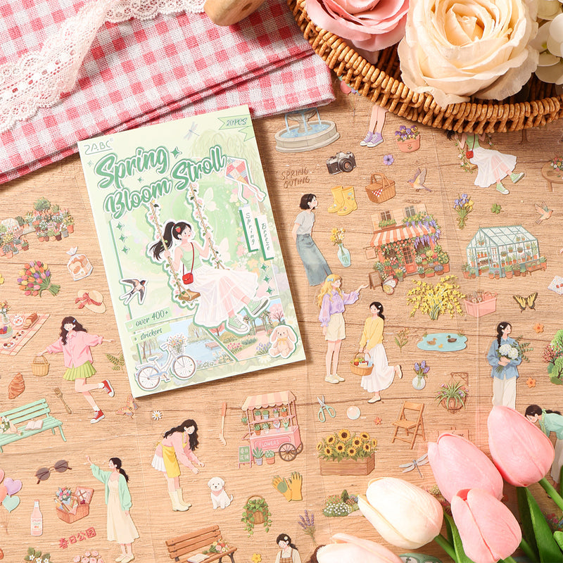 Seasonal Wandering Series Sticker Book featuring book, and sea designs for journaling, scrapbooking and collage