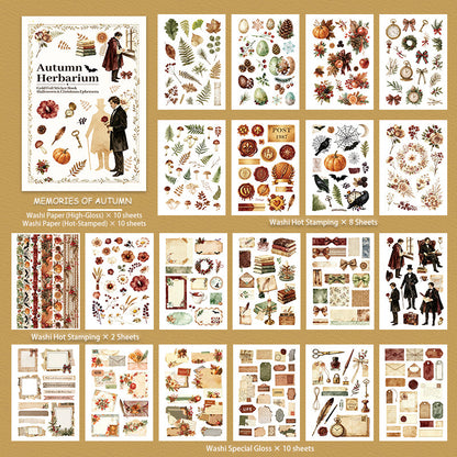 Autumn Memories Sticker Book featuring autumn, and book designs for journaling, scrapbooking and collage