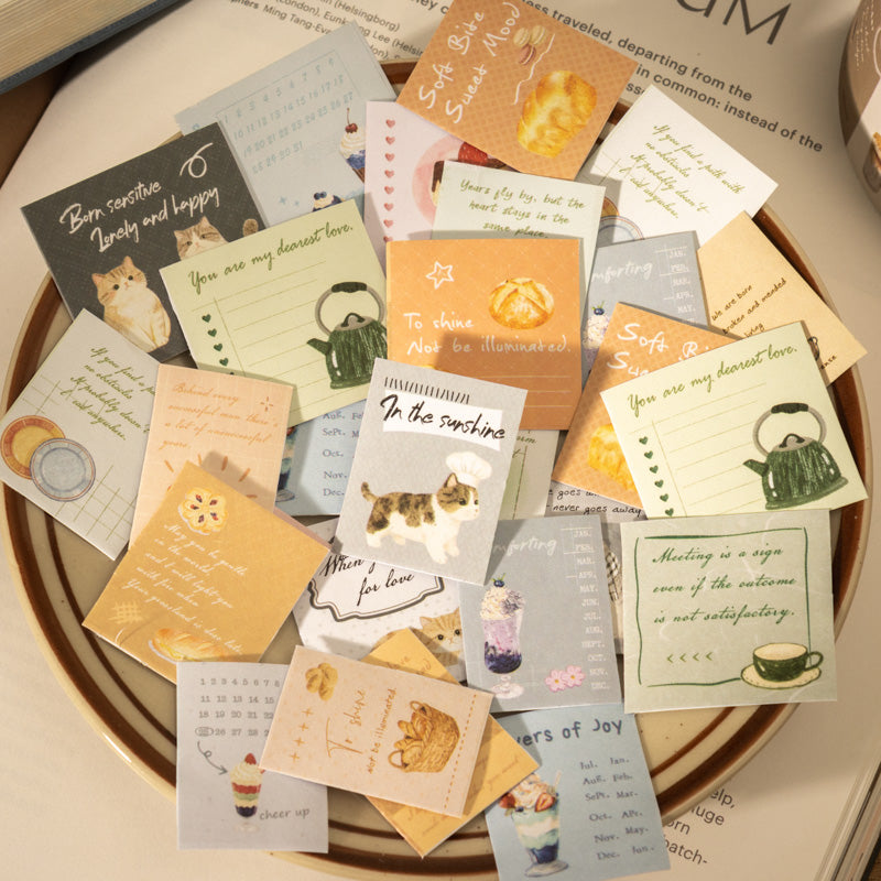 Soft Afternoon Series Die Cutting Writing Paper Tape for journaling, scrapbooking and collage