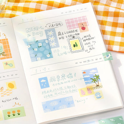 Endless Summer Series Die Cutting Washi Tape featuring summer designs for journaling, scrapbooking and collage