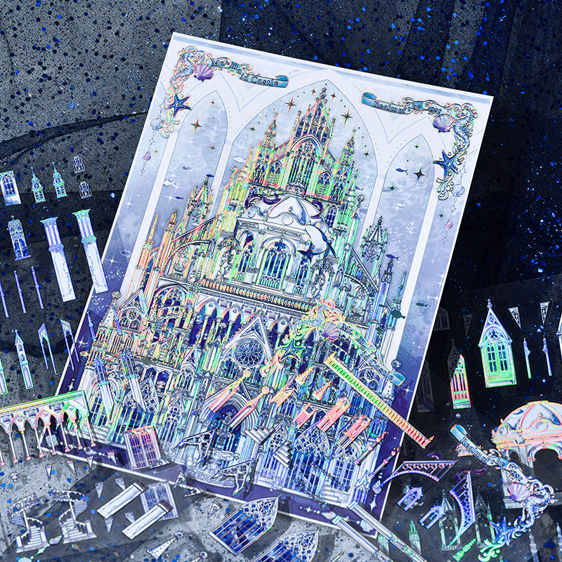 Mermaid Hymn Series 3D Sticker for journaling, scrapbooking and collage