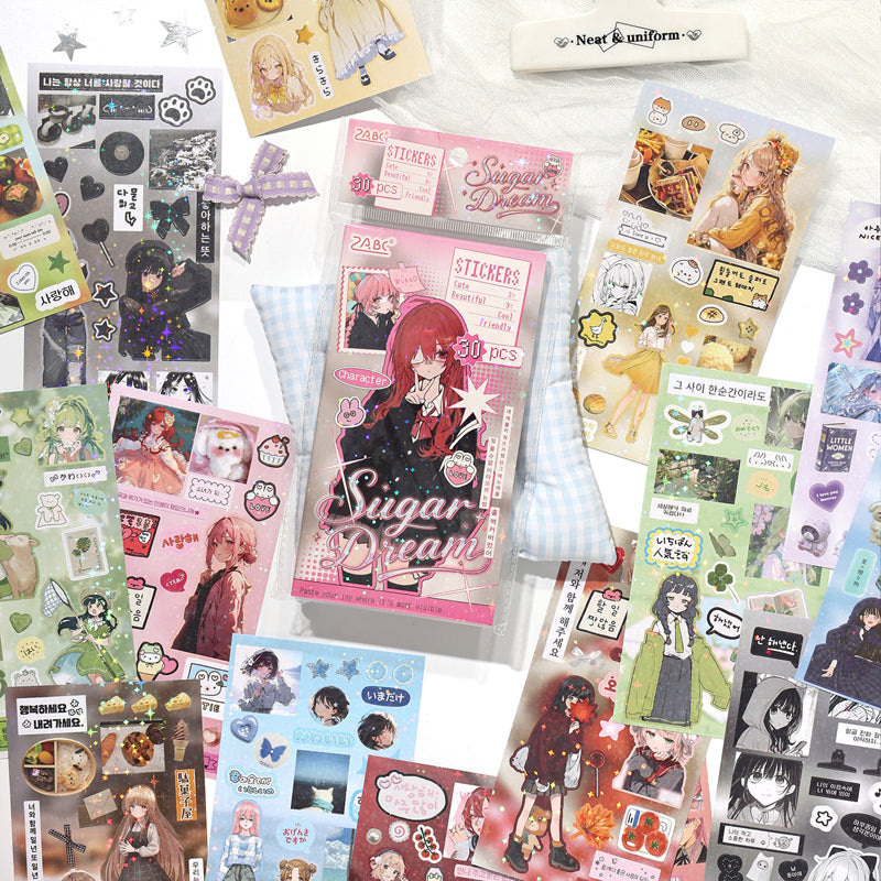 Old Memories Dreams Series Sticker Book featuring dream, old, and book designs for journaling, scrapbooking and collage