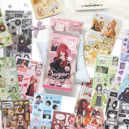 Old Memories Dreams Series Sticker Book featuring dream, old, and book designs for journaling, scrapbooking and collage
