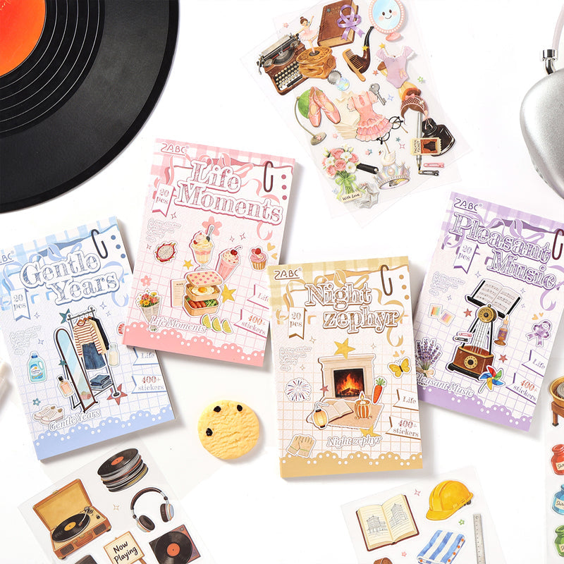Beautifully Decorated Room Series Sticker Book featuring book designs for journaling, scrapbooking and collage