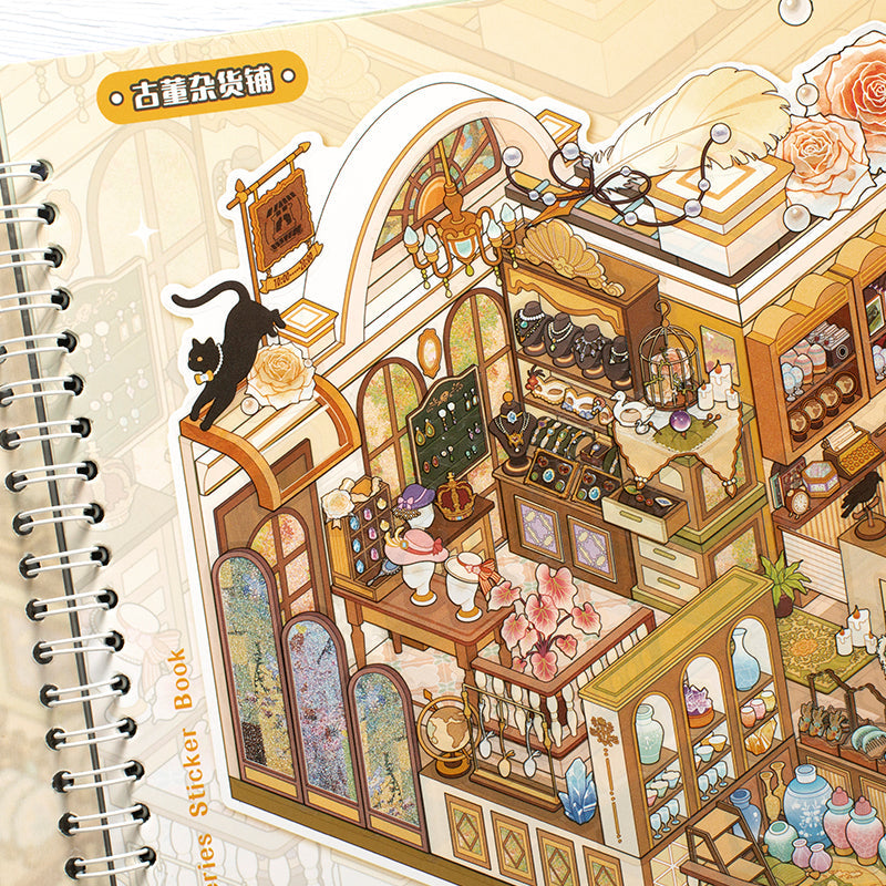 Shop Stocking Staff Series 3D Sticker Book featuring book, and shop designs for journaling, scrapbooking and collage