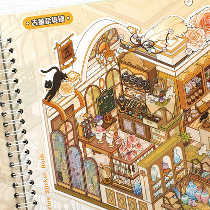 Shop Stocking Staff Series 3D Sticker Book featuring book, and shop designs for journaling, scrapbooking and collage