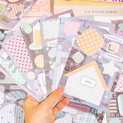 Dripping Fragments Series Sticker Book featuring book designs for journaling, scrapbooking and collage
