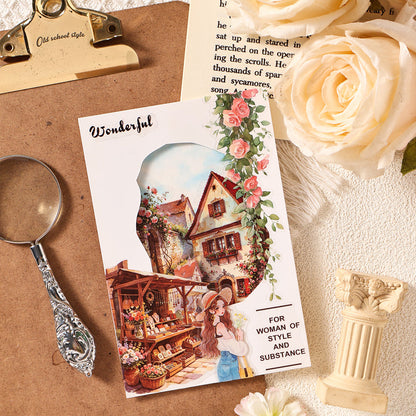Small Town Travelogue Series Sticker for journaling, scrapbooking and collage