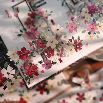 6cm*150cm Monet Garden Die Cutting Washi/PET/Shell Light PET Tape