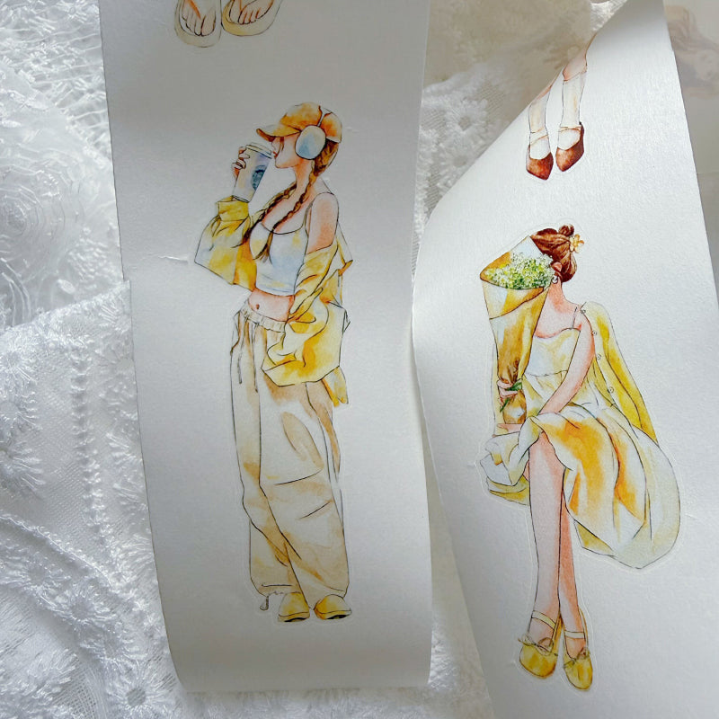 5cm*166cm Lemon Sea Salt Die Cutting Washi/PET/Fog PET Tape