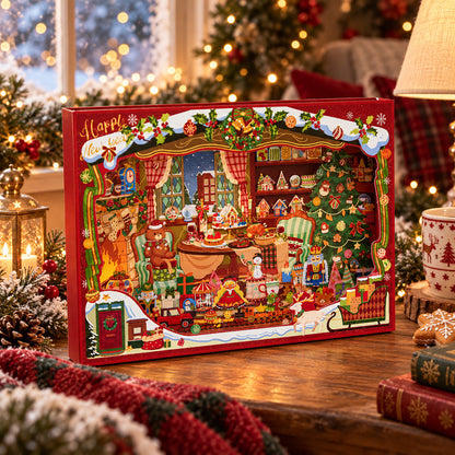 Christmas Warm House Series 3D Sticker featuring house designs for journaling, scrapbooking and collage
