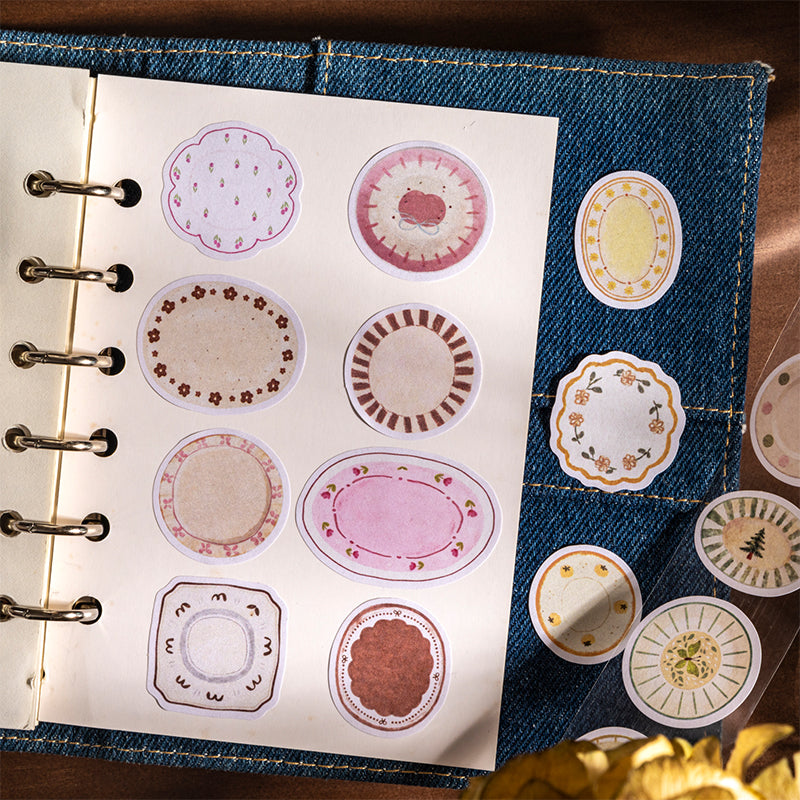 Floral Small Frame Series Die Cutting Writing Tape featuring floral designs for journaling, scrapbooking and collage