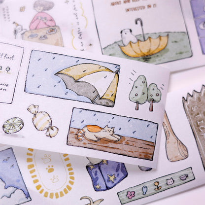 Whole Roll 5.5cm*6m Friend Diary Die Cutting Washi/PET/Fog PET Tape for journaling, scrapbooking and collage