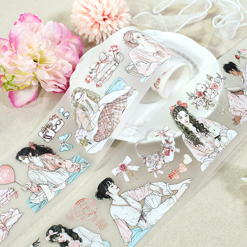 Sleepiness Moment Die Cutting Fog PET Tape for journaling, scrapbooking and collage